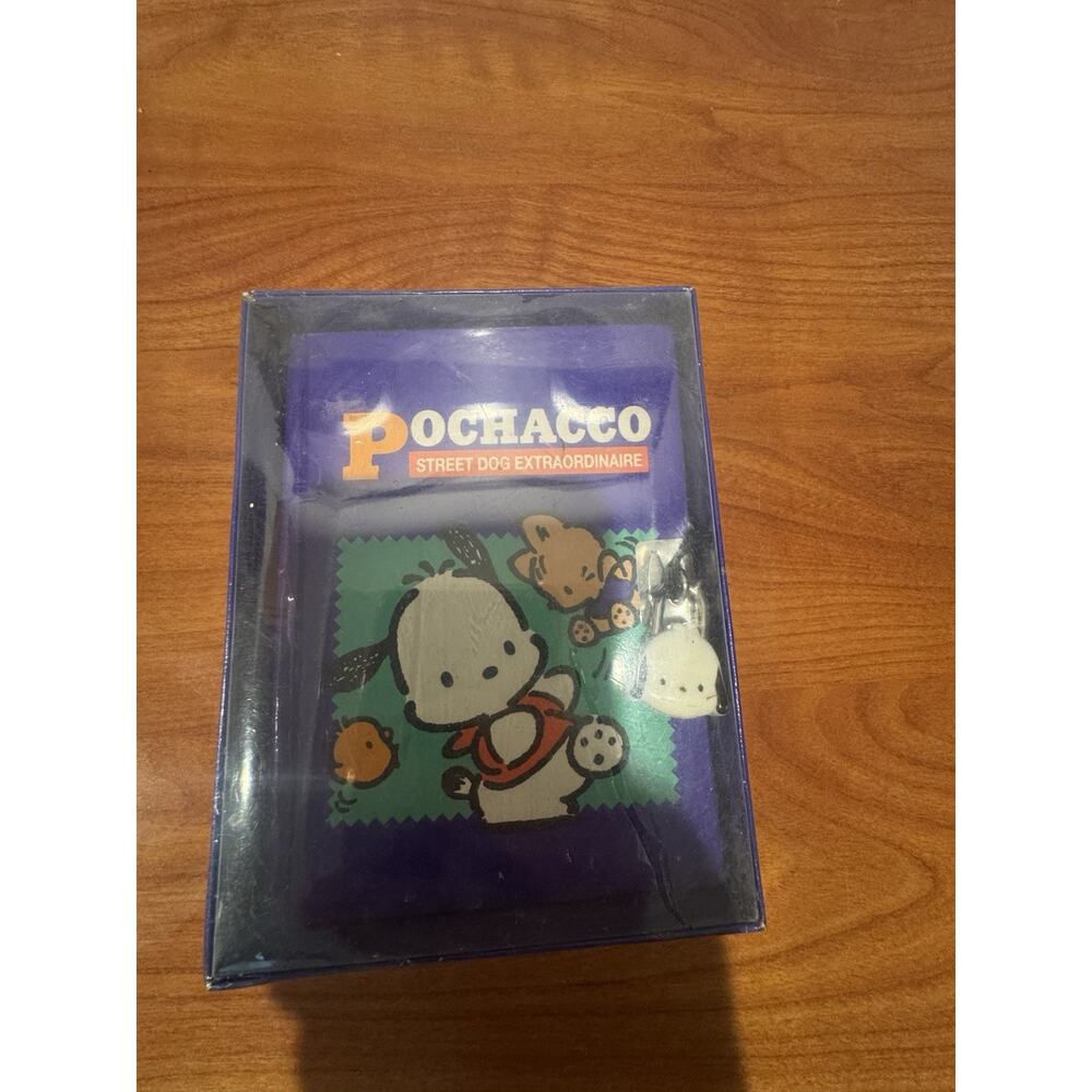 Vintage 1995 Sanrio Pochacco Journal Set NEW Rare Gift Notebook Lock & Key (7